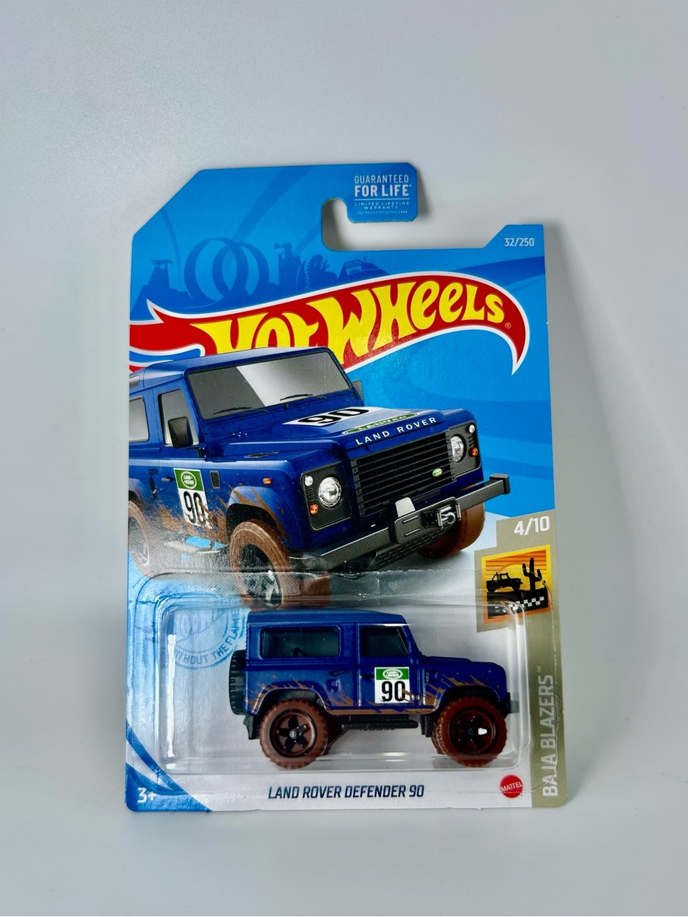 Hot Wheels 2021 Baja Blazers 4/10 Land Rover Defender 90 Matte Blue 32/250 NEW
